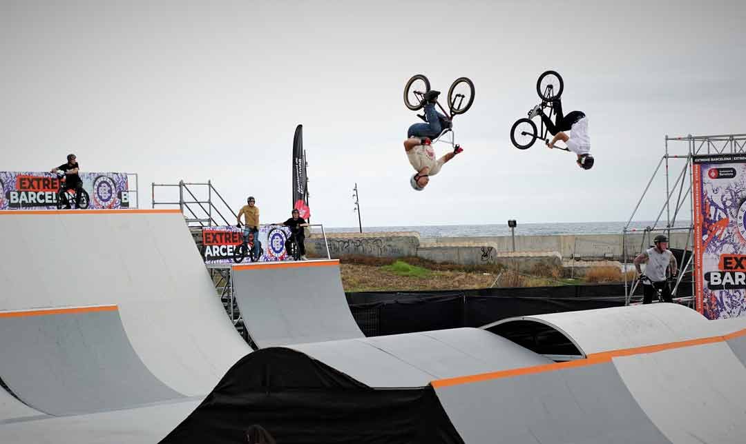 Daniel Dhers leads the first day of BMX Park at the Extreme Barcelona