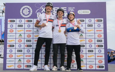 Jordan Clark and Elsa Rendall are crowned BMX Park champions at Central Park